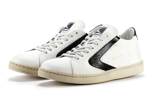 VALSPORT 1920 Men sneakers white glossy black leather