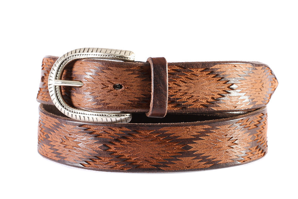 ORCIANI | | leather ♥ Belt cut brown MODEMOUR laser