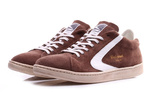 VALSPORT 1920 mens Tournament sneakers brown white suede