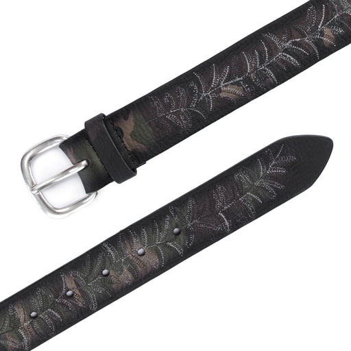 orciani mens belt camouflage black green