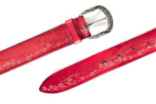 Orciani womens belt red leather