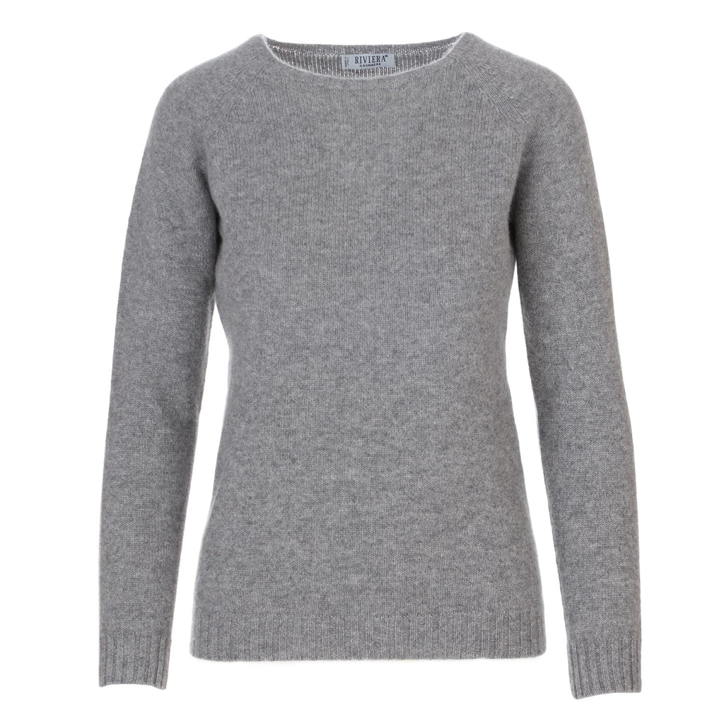 Maglione Donna Riviera Cashmere, Barchetta Grigio