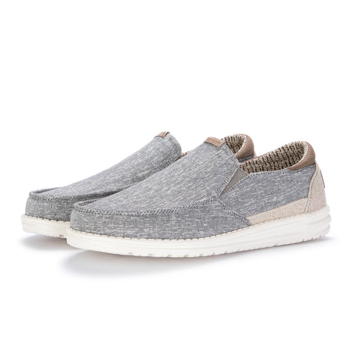 hey dude mens flat shoes thad grey