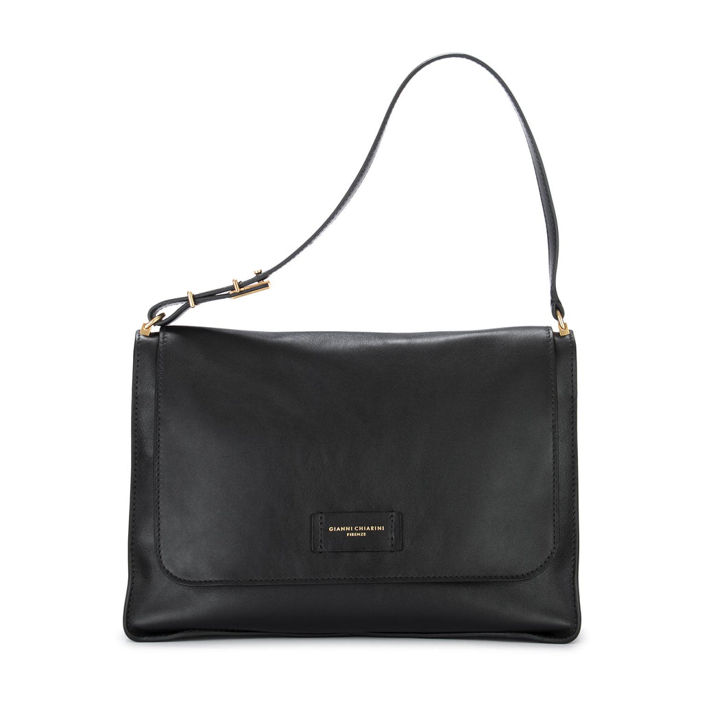 Renee Leather Shoulder Bag Black