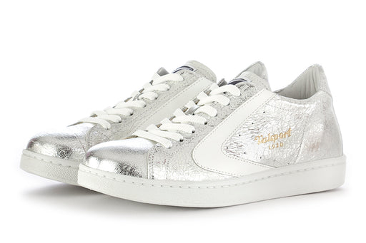 VALSPORT 1920 womens metallic silver Tournament sneakers 