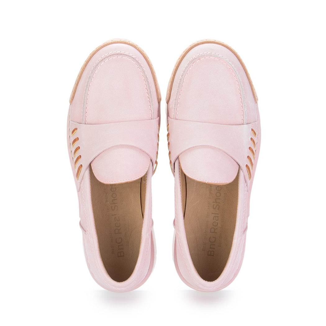 bng real shoes womens loafers pink