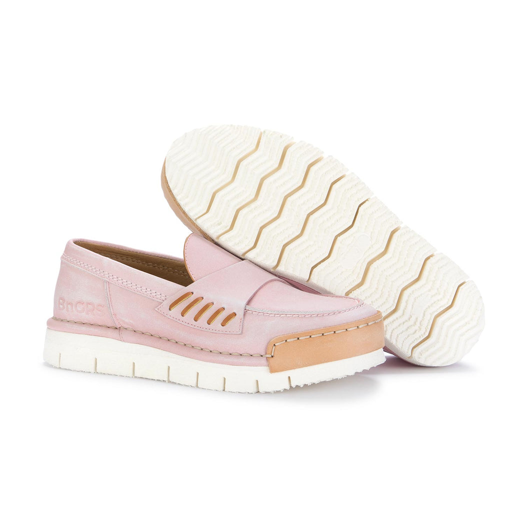 bng real shoes womens loafers pink