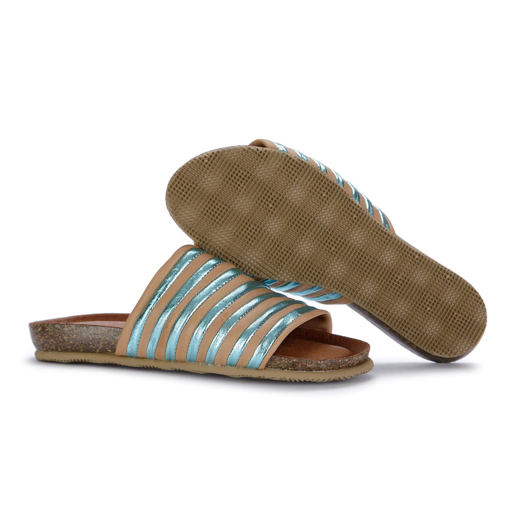 tuscia womens sandals light blue brown